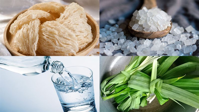Nguyên liệu món ăn 3 cách làm tổ yến chưng đường phèn, hạt sen và lê ngọt